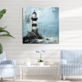 thumbnail image 1 of Designart "Enigmatic Azure And Onyx Beacon" Coastal Wall Art Prints, 1 of 7