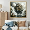 thumbnail image 1 of Designart "Enigmatic Castle In Surrealism" Surrealism Floater Framed Canvas Wall Art, 1 of 5