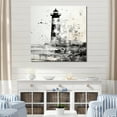 thumbnail image 1 of Designart "Enigmatic Monochrome Beacon" Coastal Wall Art Living Room, 1 of 7