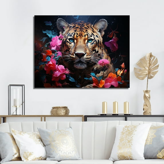 Designart "Enigmatic Romance Of The Jaguar" Animals Leopard Wall Art Prints