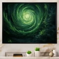 thumbnail image 1 of Designart "Enigmatic Spiral In Emerald" Abstract Spirals Floater Framed Canvas Prints, 1 of 5