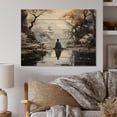 thumbnail image 1 of Designart "Enlightened Path in Grey Buddhism II" Spiritual Print on Natural Pine Wood, 1 of 5