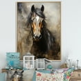 thumbnail image 1 of Designart "Equestrian Duality The White Horse I" Animals Floater Framed Wall Art Living Room, 1 of 7