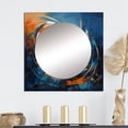 thumbnail image 1 of Designart "Equilibrium of Orange and Blue IV" Modern Geometric Square Mirror For Wall Decor - Large Blue Square Printed Wall Mirror Art - Square Modern Mirror - Wall Mounted Square Large Mirror, 1 of 5