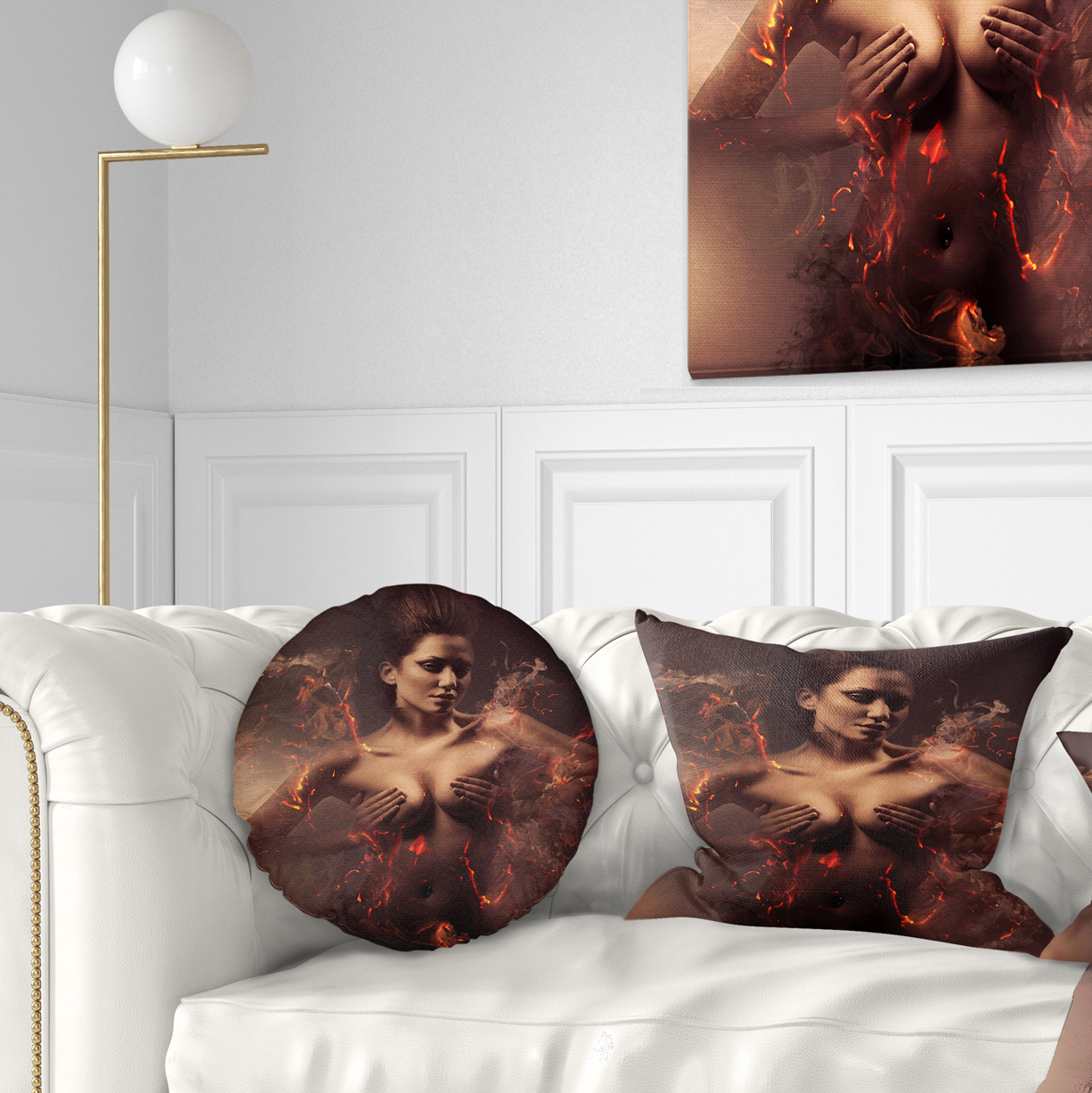 Designart Erotic Sexy Woman - Sensual Throw Pillow - 12x20 - Walmart.com