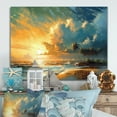 thumbnail image 1 of Designart "Escaping to Coastal Beauty in Yellow and Blue" Beach Metal Wall Art Prints, 1 of 5