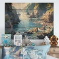 thumbnail image 1 of Designart "Escaping to the Ocean I" Coastal Print on Natural Pine Wood, 1 of 1