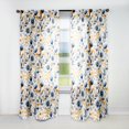 thumbnail image 1 of Designart "Essence Of Artistic Florals IV" Floral Room Darkening Curtain Single Panel, 1 of 6