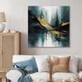thumbnail image 1 of Designart "Essence Of Modernity Yellow and Green I" Modern Geometric Metal Wall Art Prints, 1 of 5