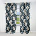 thumbnail image 1 of Designart "Essence Of Monochrome" Floral Blackout Curtain Single Panel, 1 of 4