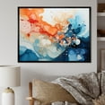 thumbnail image 1 of Designart "Essence Of Teal And Orange Ink" Dairy Floater Framed Canvas Prints, 1 of 5