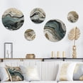 thumbnail image 1 of Designart "Essence in Motion Fluid Abstraction V" Abstract Liquid Ink Metal Wall Art Set of 5 Piece, 1 of 5