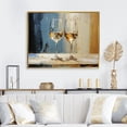 thumbnail image 1 of Designart "Essence of Champagne in White and Blue" Food & Beverage Framed Wall Art - Traditional White Champagne Living Room Framed Canvas Art, 1 of 6