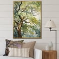 thumbnail image 1 of Designart "Essence of Green Trees in Africa" Floral Framed Wall Art - Global Brown Tree African Entryway Framed Wall Art, 1 of 6