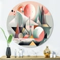 thumbnail image 1 of Designart "Essence of Minimalism Abstract Beauty III" Minimalism Round Metal Art, 1 of 5