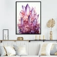 thumbnail image 1 of Designart "Essence of Pink Amethyst Geode I" Landscapes Framed Wall Art - Traditional Pink Stone Geode Entryway Framed Wall Art, 1 of 6