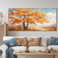 thumbnail image 1 of Designart "Essence of the Orange American Basswood IV" Oversized Landscapes Framed Wall Art - Country Orange Tree Entryway Framed Wall Art, 1 of 7