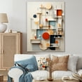 thumbnail image 1 of Designart "Essential Forms In Abstract Geometric White And Blue" Modern Geometric Wall Decor, 1 of 7