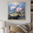 thumbnail image 1 of Designart "Eternal Beauty Amongst Lily Pads" Lotus Floater Framed Canvas Prints, 1 of 5