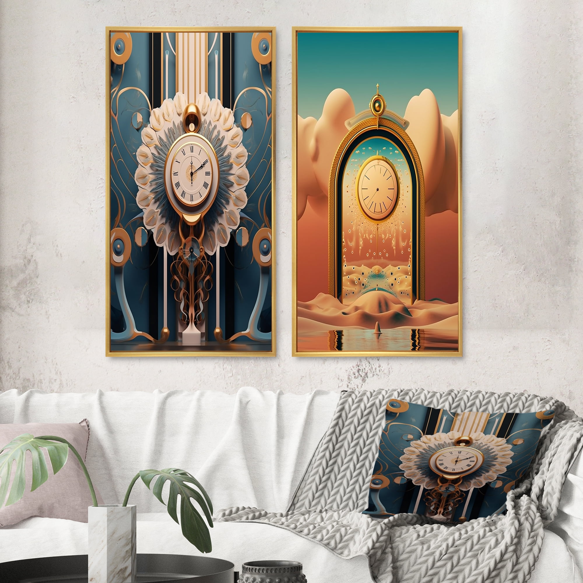 Designart "Eternal Future Geometric Architecture IV" Modern Geometric