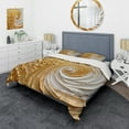 thumbnail image 1 of Designart "Eternal Swirl in Gold I" Abstract Spirals Bedding Covert Set - Abstract Gold Modern Bed Set With 2 Shams, 1 of 6