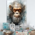 thumbnail image 1 of Designart "Ethereal Apes' Portrait" Orangutan Canvas Art Print, 1 of 7