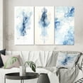 thumbnail image 1 of Designart "Ethereal Bliss Blue Watercolor V" Abstract Painting Wall Art Set Of 3 - Modern Blue Canvas Set For Living Room Decor, 1 of 6