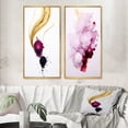 thumbnail image 1 of Designart "Ethereal Elegance Magenta Ink Clouds I" Abstract Painting Framed Wall Art Set Of 2 - Modern Gold Frame Gallery Set For Office Decor, 1 of 6