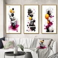 thumbnail image 1 of Designart "Ethereal Elegance Magenta Ink Clouds III" Abstract Painting Framed Wall Art Set Of 3 - Gold Modern Frame Canvas Set For Living Room Decor, 1 of 6