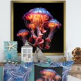 thumbnail image 1 of Designart "Ethereal Elegance of Jellyfish in Orange II" Animals Framed Wall Art Decor - Modern Orange Jellyfish Bedroom Framed Canvas Wall Art, 1 of 6