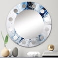 thumbnail image 1 of Designart "Ethereal Elixir Blue Grey Tranquility IX" Abstract Round Wall Mirror - Modern Oval Printed Decorative Oversized Mirror - Multiple Color Options, 1 of 4