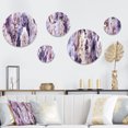 thumbnail image 1 of Designart "Ethereal Floral Elegance" Floral Round Wall Art Set Of 5 - Purple Cottage Wall Living Room Decor Set, 1 of 6