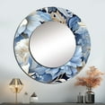 thumbnail image 1 of Designart "Ethereal Flourishing Rococo V" Floral Rund Mirror For Wall Decor - Large Blue Round Print Mirror - Round Cottage Mirror - Wall Mounted Round Large Mirror - 36" x 36", 1 of 6