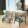 thumbnail image 1 of Designart "Ethereal Textures I" Teal Abstract Collages Upholstered Accent Chair - Modern Arm Chair For Bedroom, 1 of 5