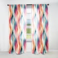 thumbnail image 1 of Designart "Ethereal Turquoise & Pink Harmony" Abstract Turquoise, Pink Curtain 1 Panel, 1 of 6