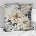 thumbnail image 1 of Designart "Ethereal White Chrysanthemum Boho Style II" Floral Printed Throw Pillow, 1 of 5