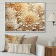 thumbnail image 1 of Designart "Ethereal Whiteness: Magical White Chrysanthemums I" Chrysanthemums Floater Framed Canvas Prints, 1 of 5