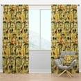 thumbnail image 1 of Designart 'Ethnic African Abstract Texture' Tropical Blackout Curtain Panel, 1 of 4