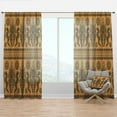 thumbnail image 1 of Designart 'Ethnic African Decorative Pattern On Brown' Tropical Curtain Panel, 1 of 4