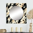 thumbnail image 1 of Designart "Ethnic Blend" Abstract Beige Large Square Mirror - Square Bedroom Mirror Printed Wall Decor - Modern Square Printed Wall Mirror Art, 1 of 5