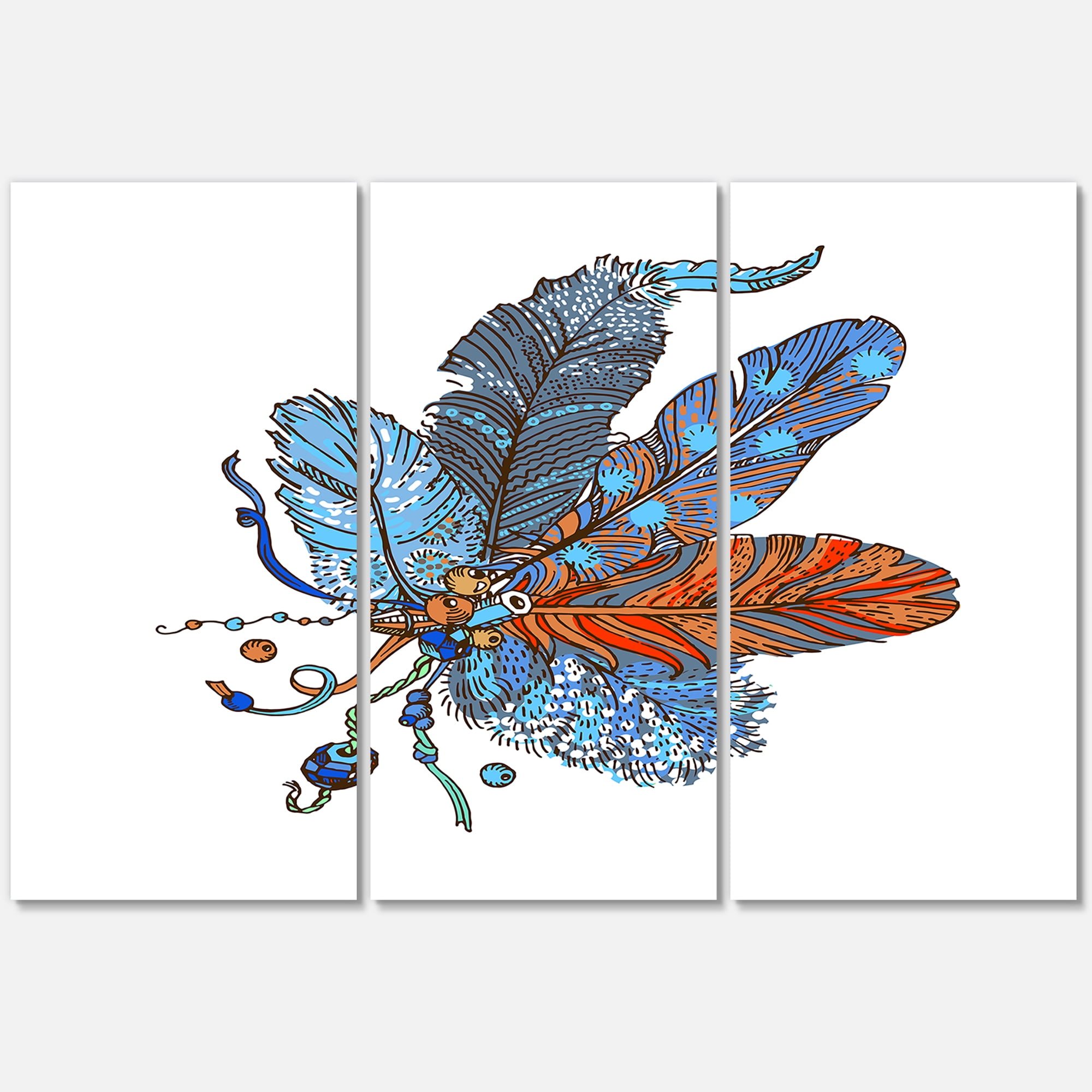 Designart ' Ethnic Boho Art Design ' Bohemian & Eclectic Canvas Wall Art Print