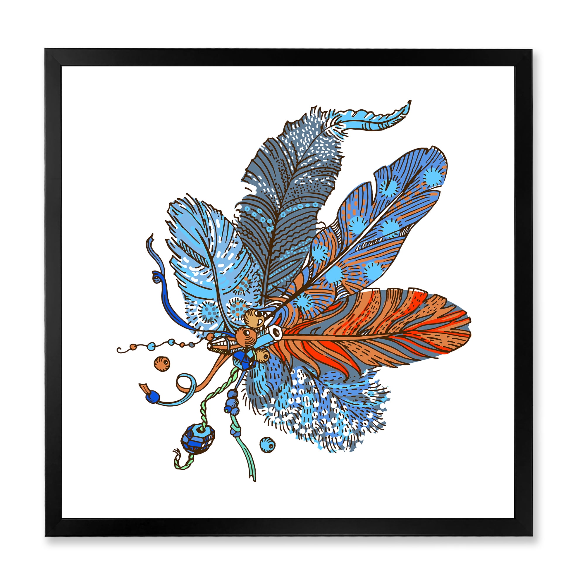 Designart 'Ethnic Boho Art Design' Bohemian & Eclectic Framed Art Print