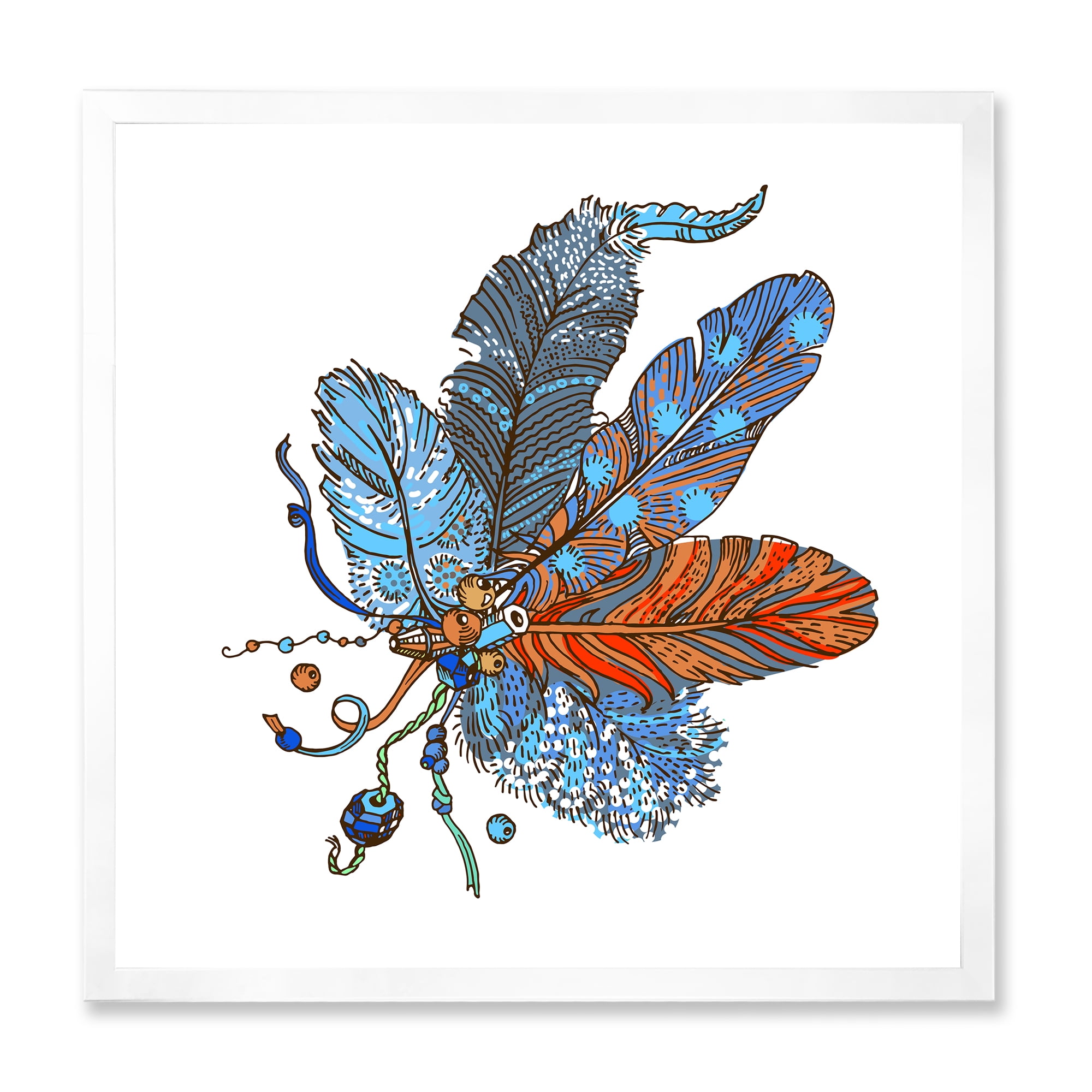 Designart 'Ethnic Boho Art Design' Bohemian & Eclectic Framed Art Print