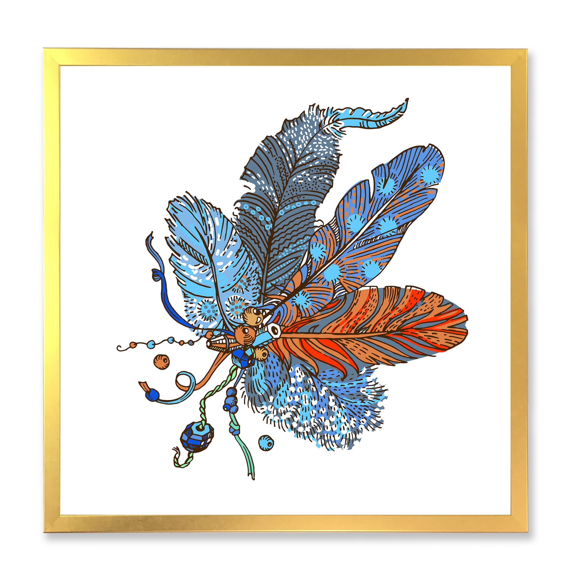 Designart 'Ethnic Boho Art Design' Bohemian & Eclectic Framed Art Print