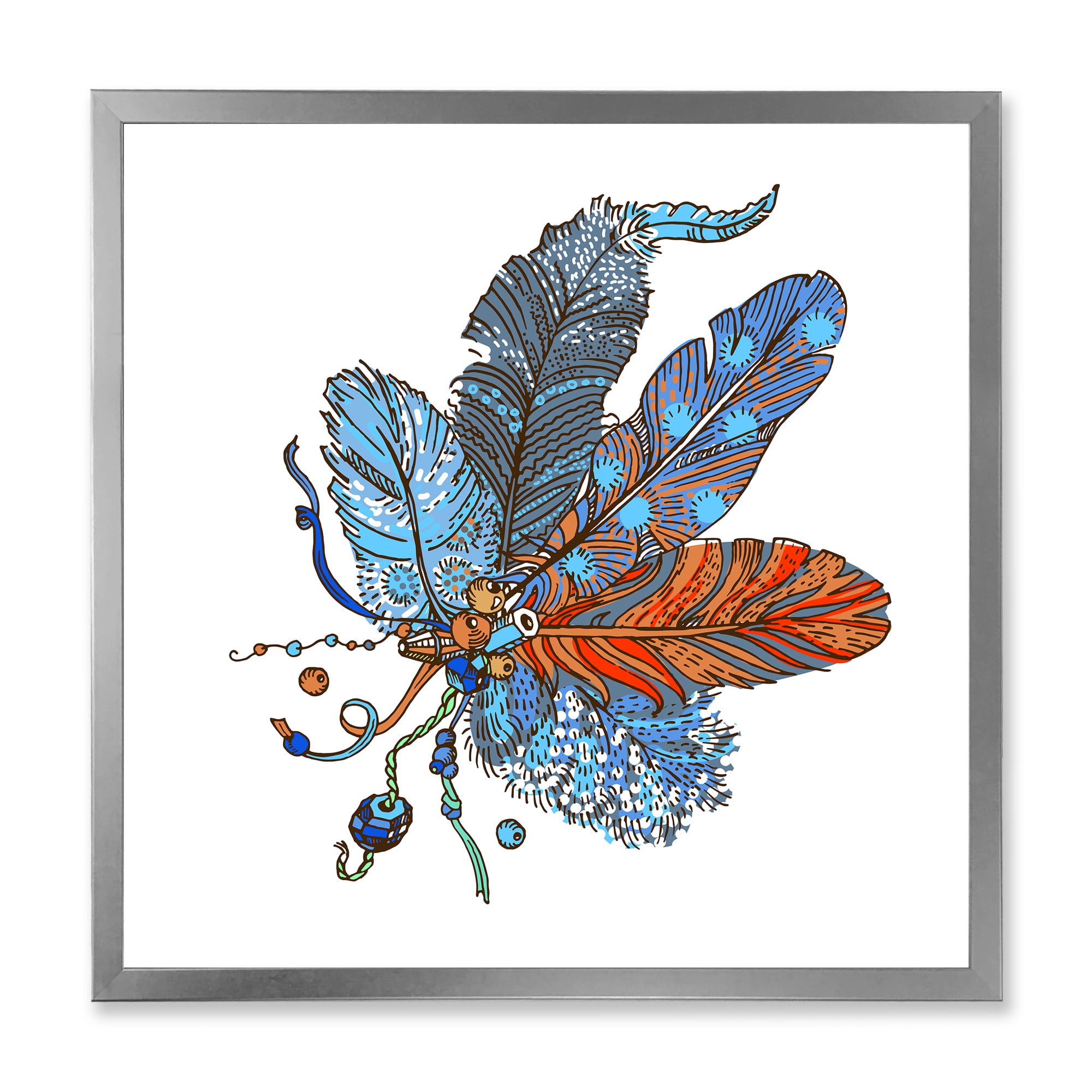 Designart 'Ethnic Boho Art Design' Bohemian & Eclectic Framed Art Print