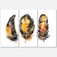 thumbnail image 1 of Designart ' Ethnic Boho Art Orange Feathers ' Bohemian & Eclectic Canvas Wall Art Print, 1 of 3
