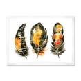 thumbnail image 1 of Designart 'Ethnic Boho Art Orange Feathers' Bohemian & Eclectic Framed Art Print, 1 of 4