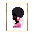 thumbnail image 1 of Designart 'Ethnic Geometric Silhouette of African American I' Modern Framed Canvas Wall Art Print, 1 of 5