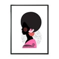 thumbnail image 1 of Designart 'Ethnic Geometric Silhouette of African American I' Modern Framed Canvas Wall Art Print, 1 of 5