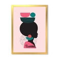 thumbnail image 1 of Designart 'Ethnic Geometric Silhouette of African American II' Modern Framed Art Print, 1 of 4